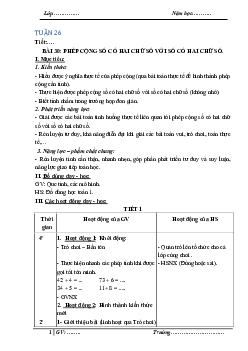 Bài 26 | Giáo án học kì 2 | Toán 1| Kết nối tri thức với cuộc sống