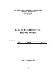 Đề cương chi tiết 08 bài báo cáo thí nghiệm môn thí nghiệm vật lý 1 | Trường Đại học sư phạm kỹ thuật TP Hồ Chí Minh