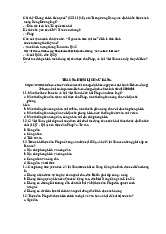 Trắc nghiệm Các sự kiện và giai đoạn quan trọng | Môn Lịch sử Đảng - Đại học Cần Thơ