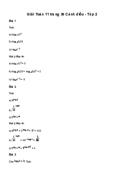 Giải Toán 11 Bài 2: Phép tính lôgarit | Cánh diều