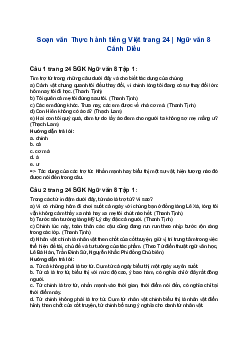 Soạn văn Thực hành tiếng Việt trang 24 | Ngữ văn 8 Cánh Diều