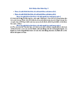 Giới thiệu bản thân với một người bạn mới quen - Tập làm văn lớp 3 Chân trời sáng tạo