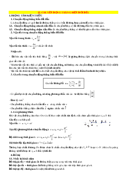 Lý thuyết và trắc nghiệm bài chuyển động thẳng biến đổi đều Vật lí 10 có lời giải và đáp án