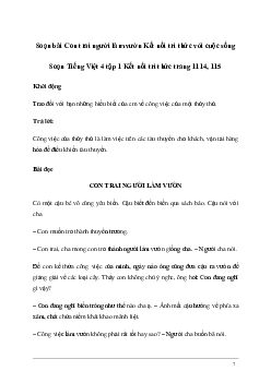 Soạn bài Đọc: Con trai người làm vườn | Kết nối tri thức