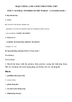 Tiếng Anh lớp 6 unit 5 A closer look 1