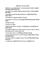 Tài liệu Triết học về con người - Triết học Mác - Lênin | Trường Đại học Vinh