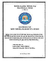 Thiết kế một tour du lịch đến một địa danh và trình bày quy trình đặt tour du lịch thông qua website | Bài thảo luận thương mại điện tử căn bản