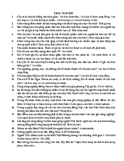 Đề cương môn cơ sở văn hóa Việt Nam (có đáp án)