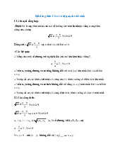 Bài giảng về toán học lớp 12 - Chương 1 Đại số và giải tích