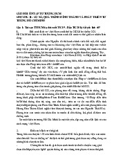 Đề cương môn Tư tưởng Hồ Chí Minh –Trường Đại học Hoa Sen
