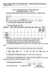 Báo Cáo Thành Tích Cá Nhân Sinh Viên