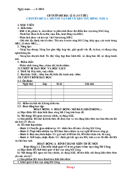 Giáo án chuyên đề Địa Lí 11 Cánh diều cả năm