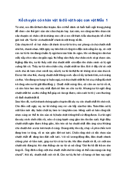 Kể lại một câu chuyện có nhân vật là đồ vật hoặc con vật