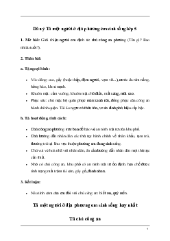 Tả một người ở địa phương em sinh sống (Dàn ý + 8 mẫu) | Tập làm văn lớp 5