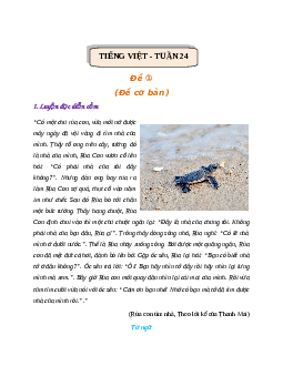 Phiếu bài tập cuối tuần lớp 2 môn Tiếng Việt Chân trời sáng tạo - Tuần 24 (Nâng cao)