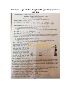 Đề thi học kì 1 lớp 9 môn Toán Phòng GD&ĐT quận Phú Nhuận năm học 2019 - 2020