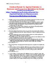 Solution Manual for Applied - Statistics for Business | Trường Đại học Quốc tế, Đại học Quốc gia Thành phố HCM