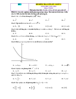Đề thi giữa học kỳ 2 Toán 11 Chân trời sáng tạo (giải chi tiết)-Đề 2