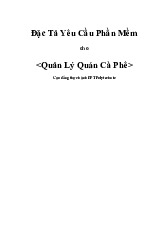 Đặc Tả Yêu Cầu Phần Mềm Quản Lý Cho Quán Cà Phê | Môn Kĩ thuật phần mềm - Trường Cao đẳng Thực hành FPT