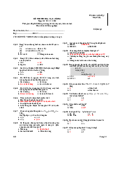 Đề thi cuối học phần số 5 - Tin học đại cương | Đại học Bách Khoa Hà Nội