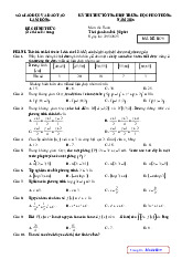 Đề thi thử tốt nghiệp THPT 2025 môn Toán Sở GD&ĐT Lâm Đồng