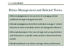 Chương 5 Ethics management: Understanding ethical issues and organizational culture môn Business ethics | Đại học kinh tế Quốc dân