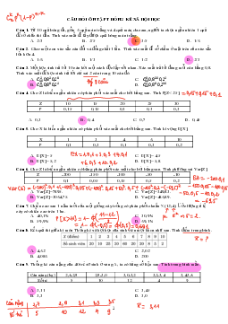 Câu hỏi ôn tập và cách giải môn Thống kê xã hội học | Đại học Sư phạm Hà Nội