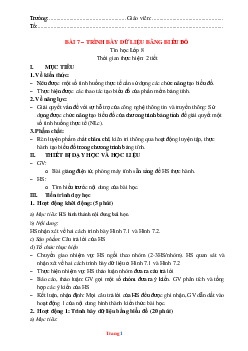 Giáo Án môn Tin Học 8 – KNTT Bài 7 Trình Bày Dữ Liệu Bằng Biểu Đồ năm học 2023-2024