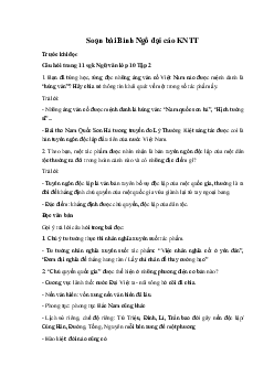 Soạn bài Bình Ngô đại cáo KNTT