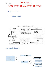 Chương 1 Nền kinh tế và kinh tế học môn Kinh tế vi mô 1 | Học viện Tài chính