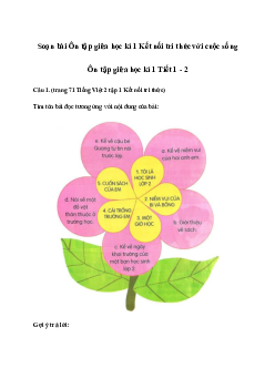 Soạn bài Ôn tập giữa học kì 1 (trang 71)| Tiếng việt 2 sách Kết nối Tri Thức