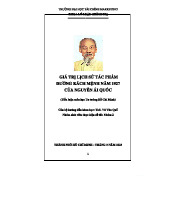 TIỂU LUẬN TƯ TƯỞNG HỒ CHÍ MINH - GIÁ TRỊ LỊCH SỬ NĂM 1927
