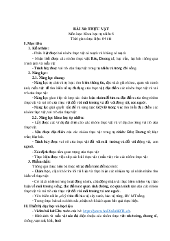 Giáo án Khoa học tự nhiên 6 sách Kết nối tri thức với cuộc sống Bài 34