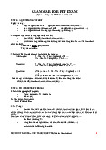 Grammar for PET exam - English | Trường Đại Học Ngoại ngữ Huế