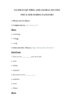 Sách bài tập tiếng Anh lớp 4 unit 6 Global success