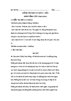 Đề thi học kì 1 lớp 3 môn Tiếng Việt sách Cánh diều - Đề 6