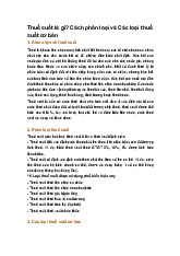 Thuế suất là gì? Cách phân loại và Các loại thuế suất cơ bản