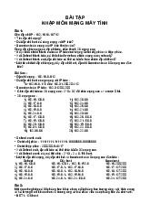 Bài tập Nhập môn mạng máy tính | Trường Đại học Khoa học, Đại học Thái Nguyên