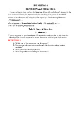 Đề cương Thực Hành Thi Nói Cuối Khóa  môn Nói tiếng Anh 4  | Trường đại học Mở Hà Nội