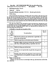 HRM3009 Syllabus of Performnace Management 12324 - Môn quản trị học - Đại Học Kinh Tế - Đại học Đà Nẵng