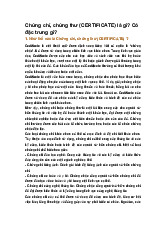 Chứng chỉ, chứng thư (CERTIFICATE) là gì? Có đặc trưng gì?