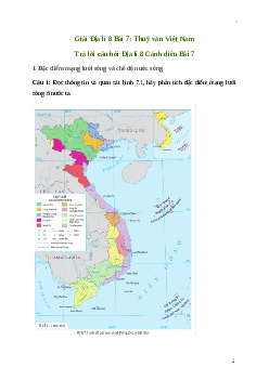 Giải Địa lí 8 Bài 7: Thuỷ văn Việt Nam | Cánh diều