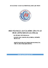 Tiểu luận Phân tích Báo cáo Tài chính Công ty SSI | Môn Phân tích báo cáo tài chính - Đại học Quy Nhơn