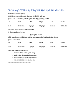 Giải VBT môn Tiếng việt 2 - Bài Ôn tập tiết 3, 4 Kết nối tri thức