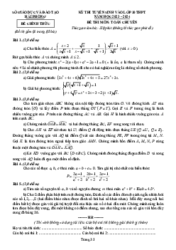 Đề tuyển sinh lớp 10 môn Toán (chuyên) năm 2023 – 2024 sở GD&ĐT Hải Phòng