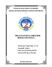Bài luận môn Organizational behavior | Đại học kinh tế quốc dân
