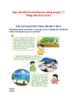 Soạn bài Nói về cảnh đẹp non sông trang 6, 7 | Tiếng Việt Lớp 3 Tập 2 Cánh diều
