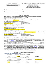 Đề kiểm tra chất lượng giữa học kỳ 1 năm học 2025-2026 môn Tiếng Anh lớp 7