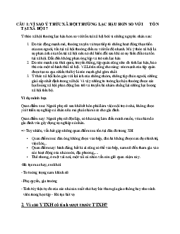 Câu hỏi triết học mác - lênin?