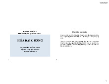 Đề cương môn Hóa đại cương- Trường Đại học bách khoa - Đại học đà nẵng.